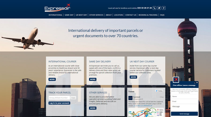 Expressair redesign website