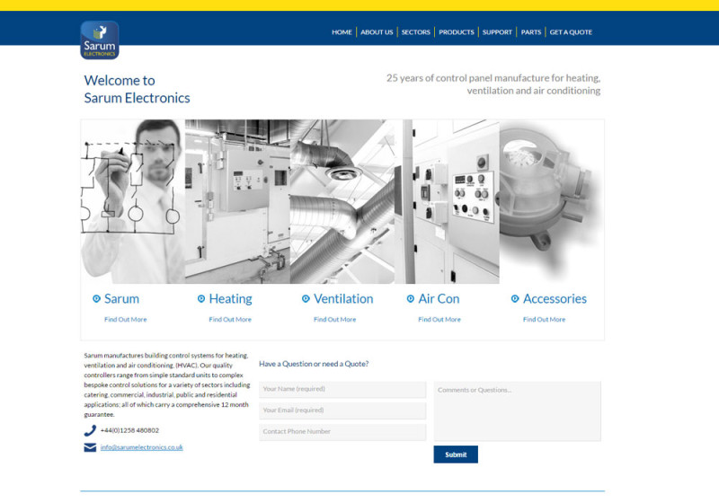 new sarum electronics website design