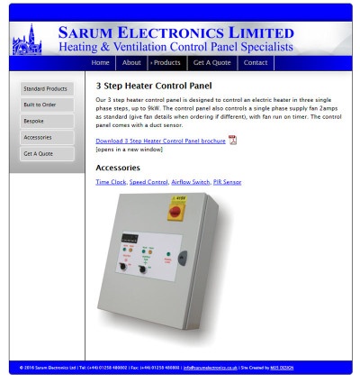 previous product page design sarum